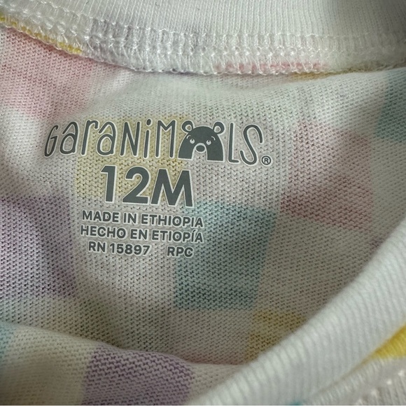 Garanimals Size 12 Month Short Sleeve Onesie Bundle Simple Pattern Casual Spring - Picture 6 of 7